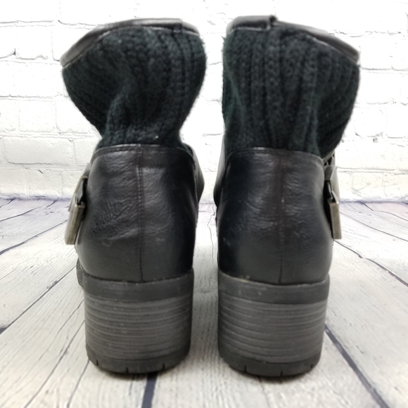 VANGELO | short sweater knit top heeled pull-on boots - Picture 5 of 9